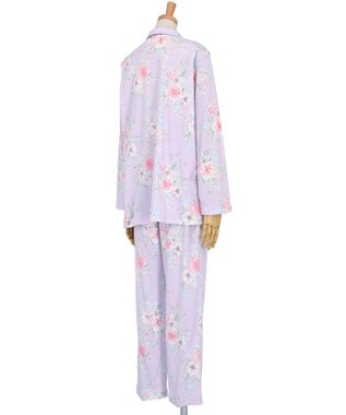 Wing パジャマ 綿100%(本体) 天竺素材 長袖 長ズボン レディース EP8041 ウイング／ワコール パープル