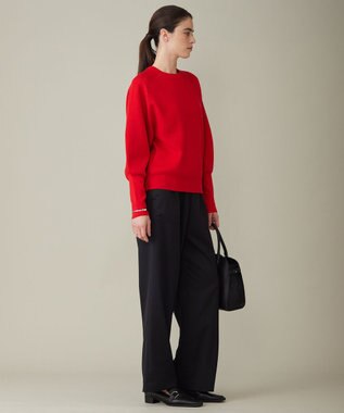 ICB 【洗える】 ウールポリエステルハイゲージ ニット レッド系