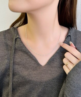Phoebe 【SV925】シルキーシャインフィガロチェーンネックレス シルバー