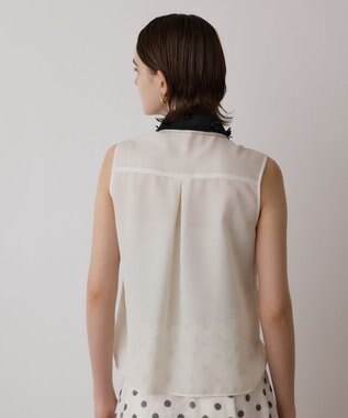 GRACE CONTINENTAL シアーメッシュノースリーブ キナリ