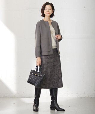 J.PRESS LADIES L 【洗える】PRINCE Vネック ニット ベージュ系