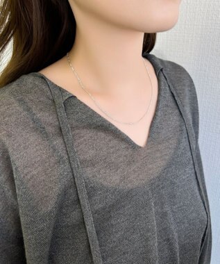 Phoebe 【SV925】シルキーシャインフィガロチェーンネックレス シルバー