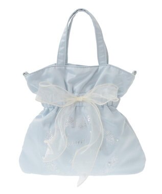 Maison de FLEUR シーシェルプリントリボン2Wayバッグ Light Blue