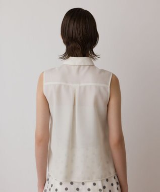 GRACE CONTINENTAL シアーメッシュノースリーブ キナリ