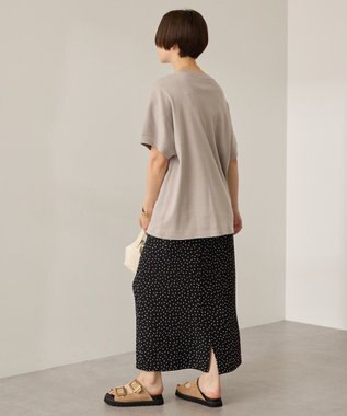 AMERICAN HOLIC 【接触冷感】スムースフレンチスリーブプルオーバー Gray Beige