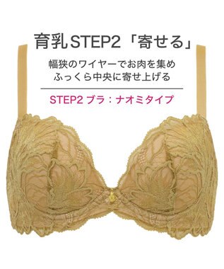 BRADELIS New York 【BRADELIS New York/ 育乳補整ブラ・STEP2 寄せる】ナオミステップ2ブラ24A1 ゴールド
