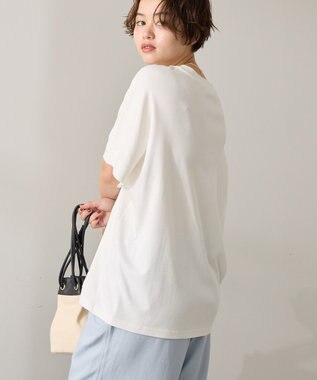 AMERICAN HOLIC 【接触冷感】スムースフレンチスリーブプルオーバー Off White
