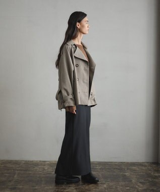 CRAFT STANDARD BOUTIQUE オーバサイズショートトレンチコート ガンクラブチェック