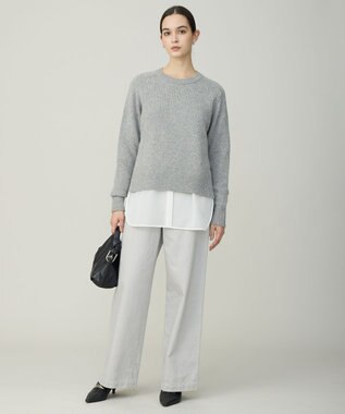 ICB L サテンラッセルコンビ カットソー オフホワイト系