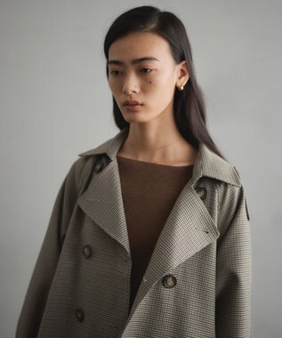 CRAFT STANDARD BOUTIQUE オーバサイズショートトレンチコート ガンクラブチェック