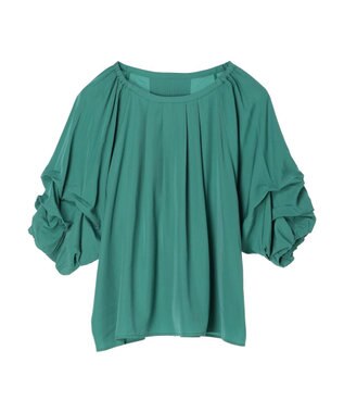 CRAFT STANDARD BOUTIQUE ピンタックホイップスリーブブラウス Green
