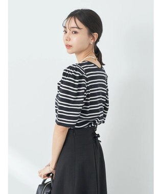 earth music&ecology パワーショルダーリブプルオーバー Border