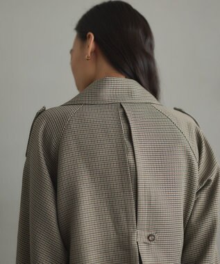 CRAFT STANDARD BOUTIQUE オーバサイズショートトレンチコート ガンクラブチェック