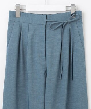 Feroux 【洗える】セミワイド パンツ ネイビー系