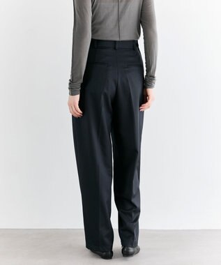 #Newans 【ANSWER for ファッショニスタ 】ウエスト調整可ワイドパンツ ネイビー系