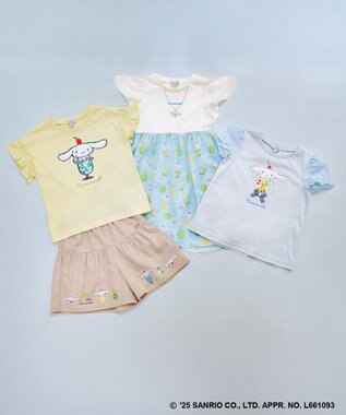 ANY KIDS 【any FAM ×サンリオキャラクターズ】パフスリーブ Tシャツ シナモロール×サックスブルー