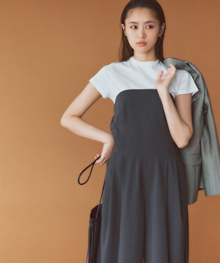 NAVE 【Nave・洗える】スパントロ ビスチェオールインワン グレー系