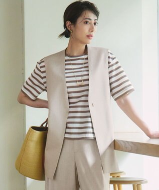 【洗える】シアーフライスボーダー Tシャツ