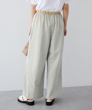 CRAFT STANDARD BOUTIQUE サッカーチェックイージーパンツ Light Blue