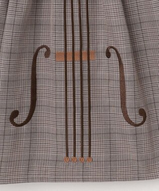 ANY KIDS メロディジャンパースカート ブラウン×チェック