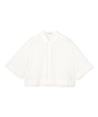 BEIGE， BAC / コットンシアー ショートレングスシャツ Off