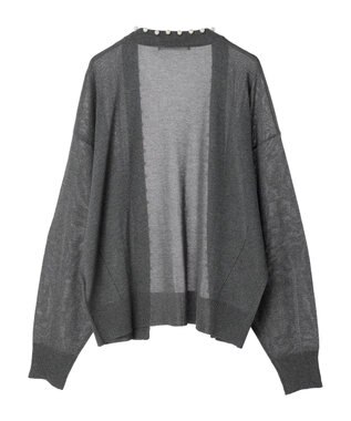 Green Parks ・ＥＬＥＮＣＡＲＥ　ＤＵＥパールツキシアーカーディガン Gray