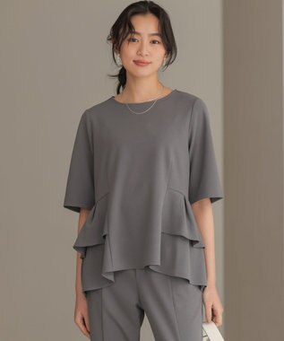 組曲 L 【先行予約・WEB限定】ジョーゼットジャージー ティアード ブラウス