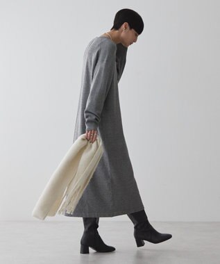 AMERICAN HOLIC クルーネックニットワンピース Gray Mixture