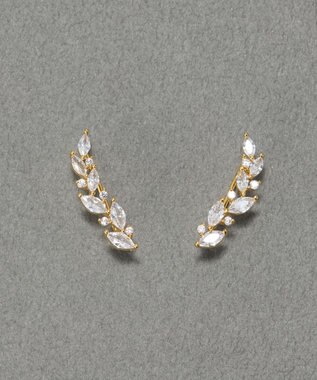 Phoebe リーフグレースビジューピアス&イヤリング　ゴールド ゴールド