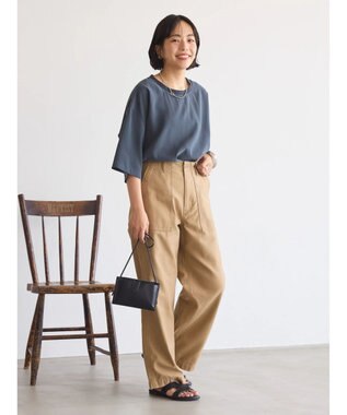 AMERICAN HOLIC 接触冷感　衿リブブラウソー Charcoal Gray