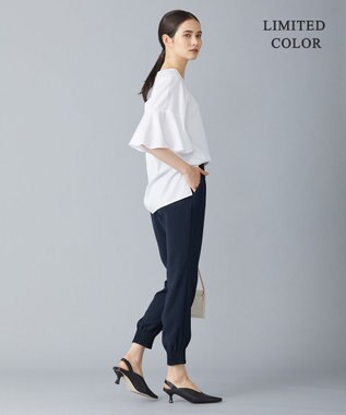 ICB 【WEB限定カラーあり・洗える】ライトダブルクロス ジョガーパンツ ネイビー系［WEB限定］