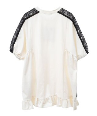 CRAFT STANDARD BOUTIQUE 接触冷感/UVカット/レースライン入りチュニック Off White
