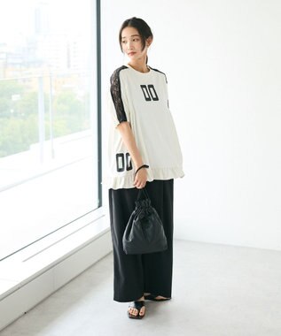 CRAFT STANDARD BOUTIQUE 接触冷感/UVカット/レースライン入りチュニック Off White