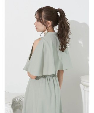 earth music&ecology ＳＥＴ２点ケープ＋キャミワンピース Black