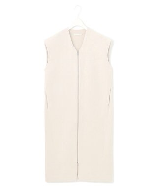 ICB L 【洗える】コットンシェニール ジレワンピース トープ系