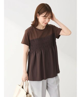 Green Parks シャーリングサテンドッキングプルオーバー Brown