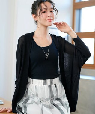 体型カバーも叶ドルマンニットカーディガン