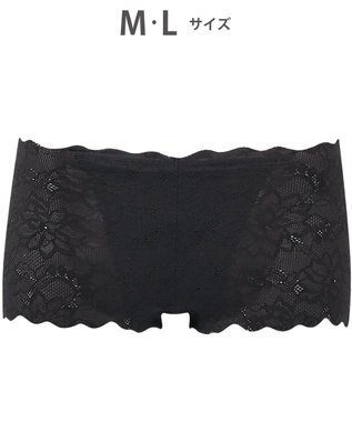 WACOAL ショーツ 【GOCOCi ゴコチ】 CGG297とペア 肌あたりのやさしいレース アウターにひびきにくい はきこみ丈あさめ レディース PGG197 /ワコール ブラック