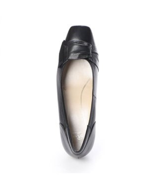 Riz raffinee <Riz raffinee>【高機能】スクエアドレープパンプス ブラック