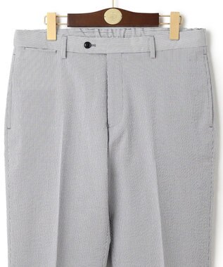 J.PRESS MEN 【J.PRESS PLUS】ポリエステルコットンリネンサッカー スラックス ネイビー系1