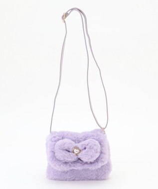 ANY KIDS ふわふわリボンポシェット ラベンダー