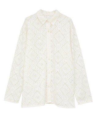 AMERICAN HOLIC レース長袖シャツ Ivory