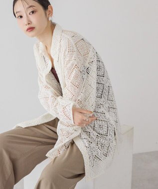 AMERICAN HOLIC レース長袖シャツ Ivory