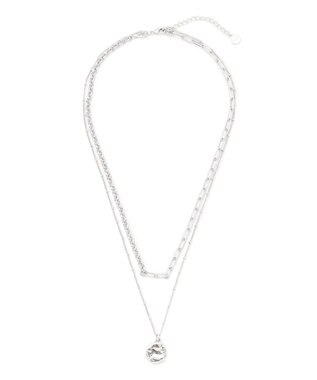 23区 【WEB&一部店舗限定】アシンメトリーチェーンコイン ネックレス シルバー系