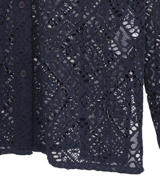 AMERICAN HOLIC レース長袖シャツ Navy