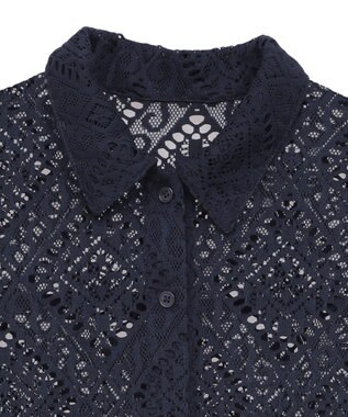 AMERICAN HOLIC レース長袖シャツ Navy