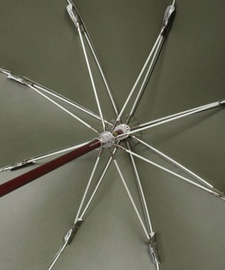 MOONBAT 【遮光/晴雨兼用日傘】POLO RALPH LAUREN(ポロ ラルフローレン) ストライプフリル 長傘 遮熱 UV カーキー