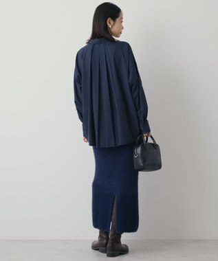 AMERICAN HOLIC イージーケアコクーンバックタックシャツ Navy