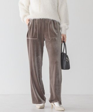 AMERICAN HOLIC ベロアベイカーリラックスパンツ Mocha