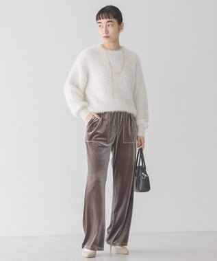 AMERICAN HOLIC ベロアベイカーリラックスパンツ Mocha